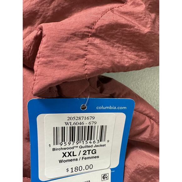 Columbia Women's Birchwood Quilted Jacket NWT BEETROOT SIZE XXL - Picture 8 of 10